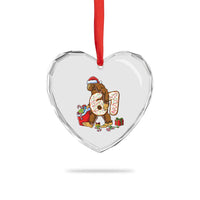 Christmas Bigfoot 67 Meme Heart Crystal Glass Ornament Funny Six Seven Gen Alpha Slang Sasquatch - Wonder Print Shop