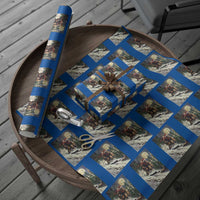 Christmas Bigfoot Skiing Wrapping Paper Roll Funny Santa Sasquatch Snowboard Ski Lover Skier - Wonder Print Shop