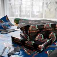 Christmas Black Cat Wrapping Paper Roll It's Fine I'm Fine Everything Is Fine Xmas Light Funny