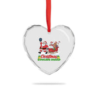 Christmas Bowling Squad Heart Crystal Glass Ornament Funny Holiday Bowler - Wonder Print Shop