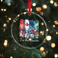 Christmas Canada Ice Hockey Lover Crystal Glass Ornament Tis The Season - Wonder Print Shop