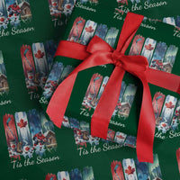 Christmas Canada Ice Hockey Lover Wrapping Paper Roll Tis The Season - Wonder Print Shop