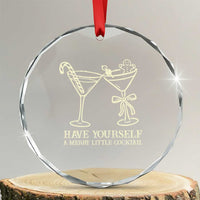 Christmas Cocktail Crystal Glass Ornament Merry Little Cocktail Espresso Martini - Wonder Print Shop