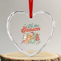 Christmas Cookies Heart Crystal Glass Ornament Tis The Season Xmas Tree Cakes Gingerbread Man Retro Groovy - Wonder Print Shop