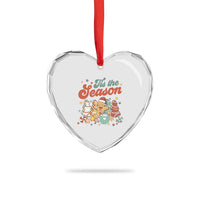 Christmas Cookies Heart Crystal Glass Ornament Tis The Season Xmas Tree Cakes Gingerbread Man Retro Groovy - Wonder Print Shop