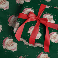 Christmas Coquette Pink Santa Bow Wrapping Paper Roll - Wonder Print Shop