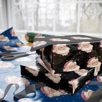 Christmas Coquette Pink Santa Bow Wrapping Paper Roll - Wonder Print Shop