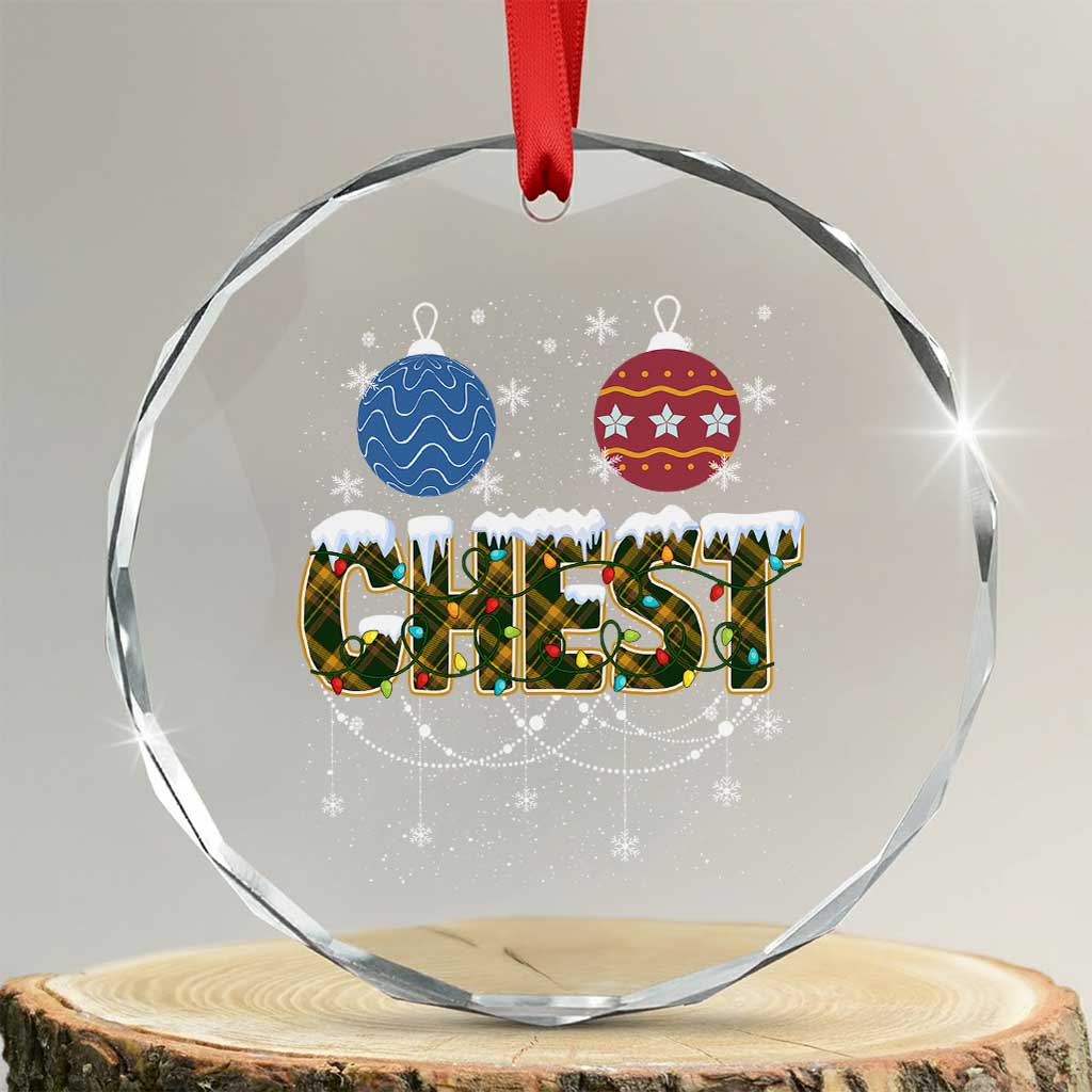 Christmas Couples Crystal Glass Ornament Chestnuts Xmas Matching Family Funny Chest TS02