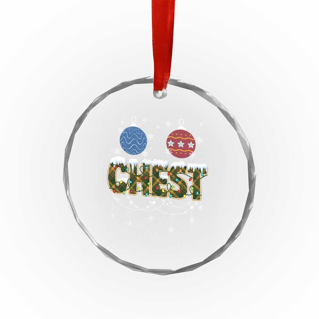 Christmas Couples Crystal Glass Ornament Chestnuts Xmas Matching Family Funny Chest TS02