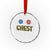 Christmas Couples Crystal Glass Ornament Chestnuts Xmas Matching Family Funny Chest TS02