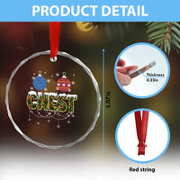 Christmas Couples Crystal Glass Ornament Chestnuts Xmas Matching Family Funny Chest TS02