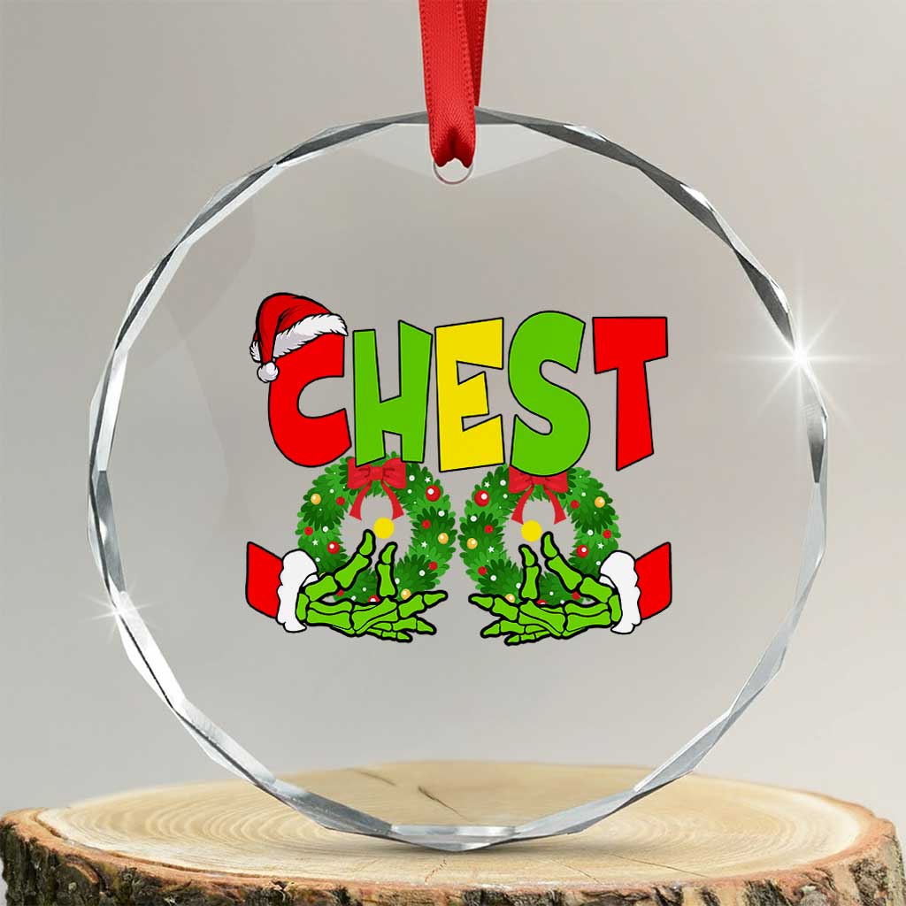 Christmas Couples Crystal Glass Ornament Chestnuts Xmas Matching Family Funny Chest Skeleton TS02