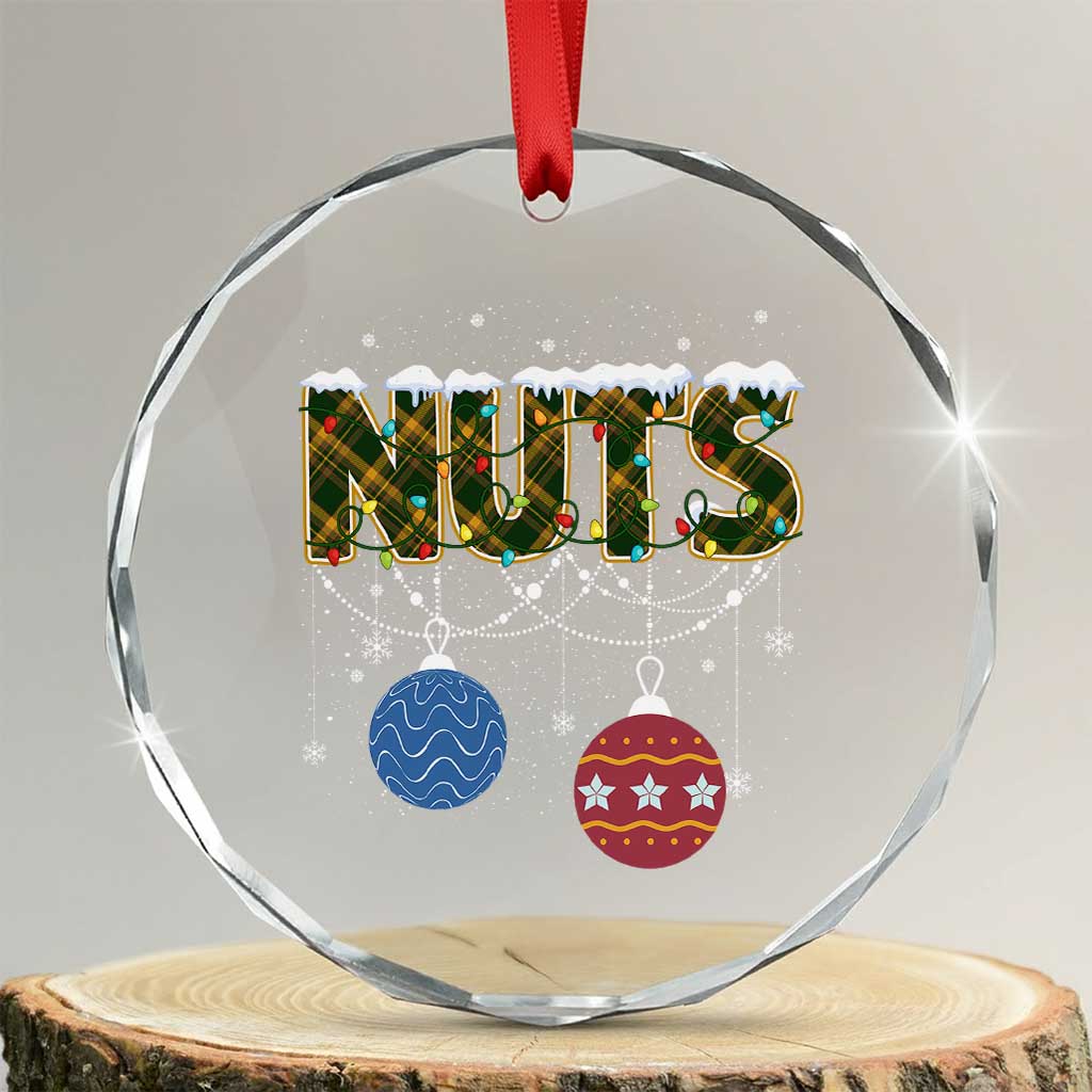 Christmas Couples Crystal Glass Ornament Chestnuts Xmas Matching Family Funny Nuts TS02