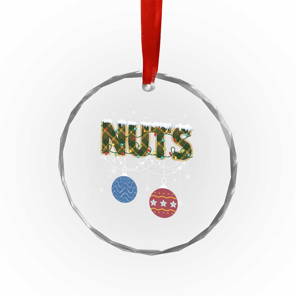 Christmas Couples Crystal Glass Ornament Chestnuts Xmas Matching Family Funny Nuts TS02