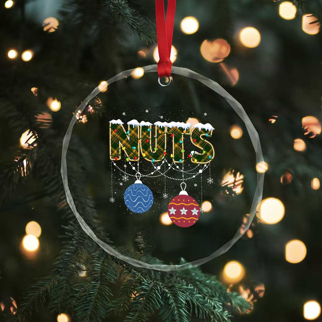 Christmas Couples Crystal Glass Ornament Chestnuts Xmas Matching Family Funny Nuts TS02