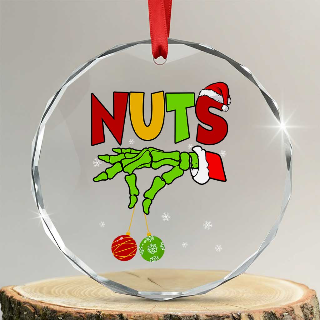 Christmas Couples Crystal Glass Ornament Chestnuts Xmas Matching Family Funny Nuts Skeleton TS02