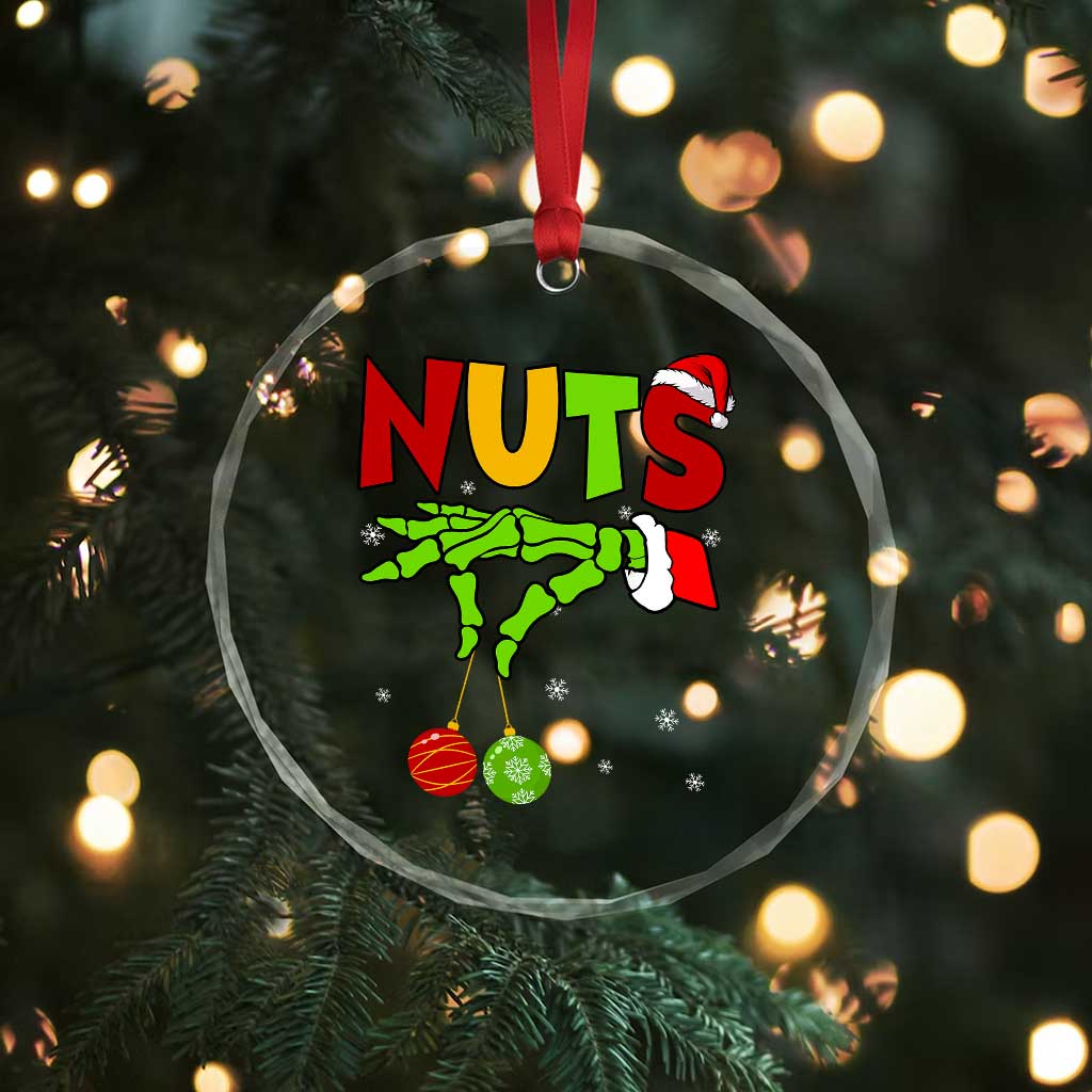 Christmas Couples Crystal Glass Ornament Chestnuts Xmas Matching Family Funny Nuts Skeleton TS02