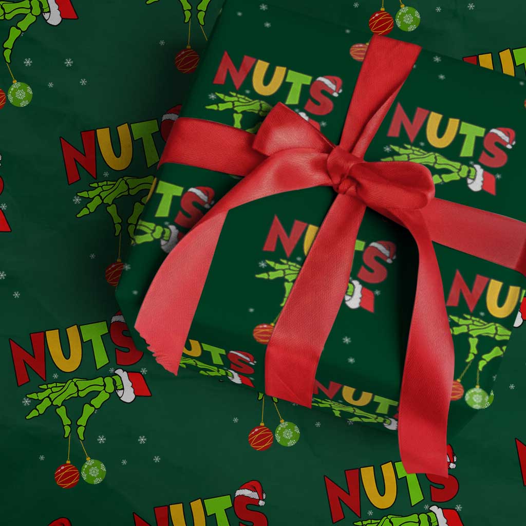 Christmas Couples Wrapping Paper Roll Chestnuts Xmas Matching Family Funny Nuts Skeleton