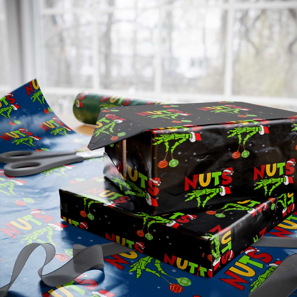 Christmas Couples Wrapping Paper Roll Chestnuts Xmas Matching Family Funny Nuts Skeleton