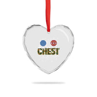 Christmas Couples Heart Crystal Glass Ornament Chestnuts Xmas Matching Family Funny Chest - Wonder Print Shop