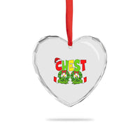 Christmas Couples Heart Crystal Glass Ornament Chestnuts Xmas Matching Family Funny Chest Skeleton - Wonder Print Shop