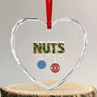 Christmas Couples Heart Crystal Glass Ornament Chestnuts Xmas Matching Family Funny Nuts - Wonder Print Shop