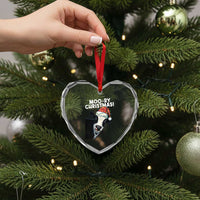 Christmas Cow Heart Crystal Glass Ornament Funny Moo Ry Christmas Farmer Gift - Wonder Print Shop