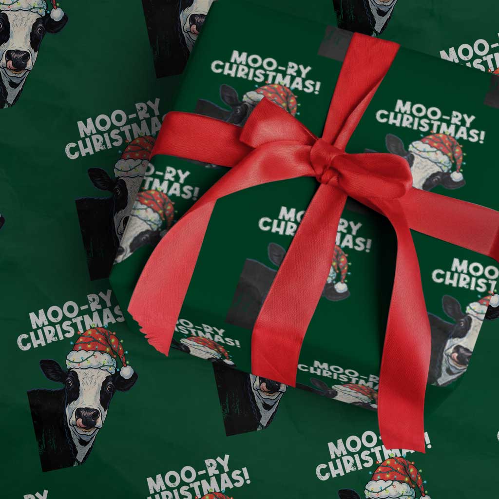 Christmas Cow Wrapping Paper Roll Funny Moo Ry Christmas Farmer Gift - Wonder Print Shop