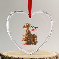 Christmas Cowgirl Boots Heart Crystal Glass Ornament Western Cowboy Hat Howdy - Wonder Print Shop