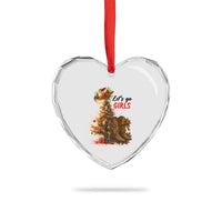 Christmas Cowgirl Boots Heart Crystal Glass Ornament Western Cowboy Hat Howdy - Wonder Print Shop