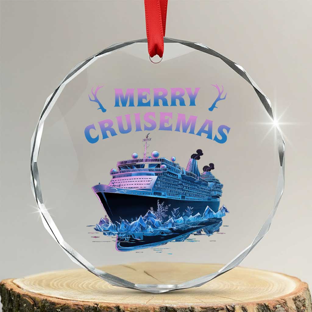 Christmas Cruise Crystal Glass Ornament Merry Cruisemas Xmas Family Trip Reunion TS02