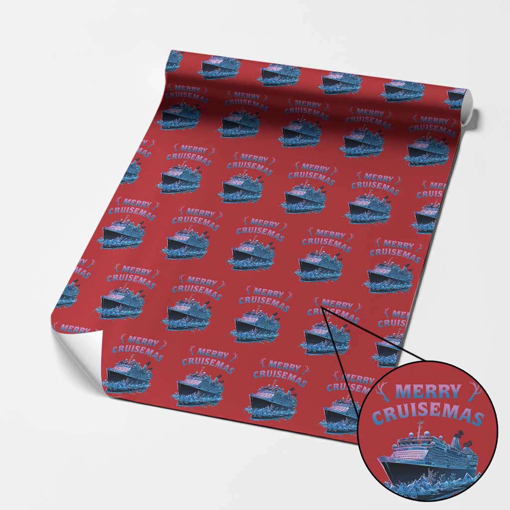Christmas Cruise Wrapping Paper Roll Merry Cruisemas Xmas Family Trip Reunion