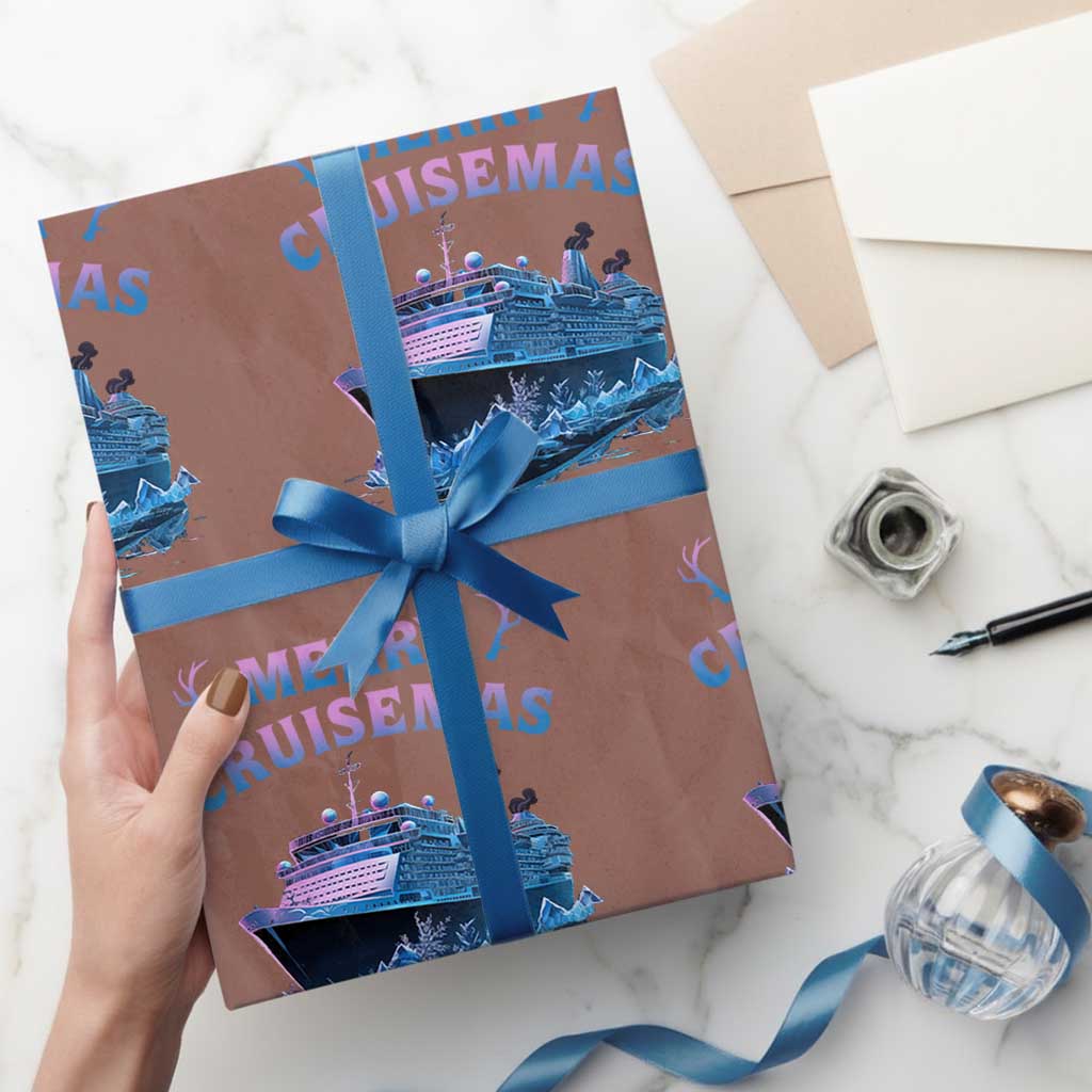 Christmas Cruise Wrapping Paper Roll Merry Cruisemas Xmas Family Trip Reunion