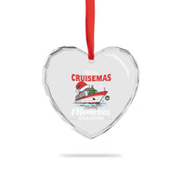 Christmas Cruise Heart Crystal Glass Ornament Merry Cruisemas Making Memories For A Life Time - Wonder Print Shop