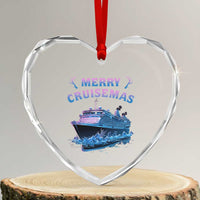 Christmas Cruise Heart Crystal Glass Ornament Merry Cruisemas Xmas Family Trip Reunion - Wonder Print Shop