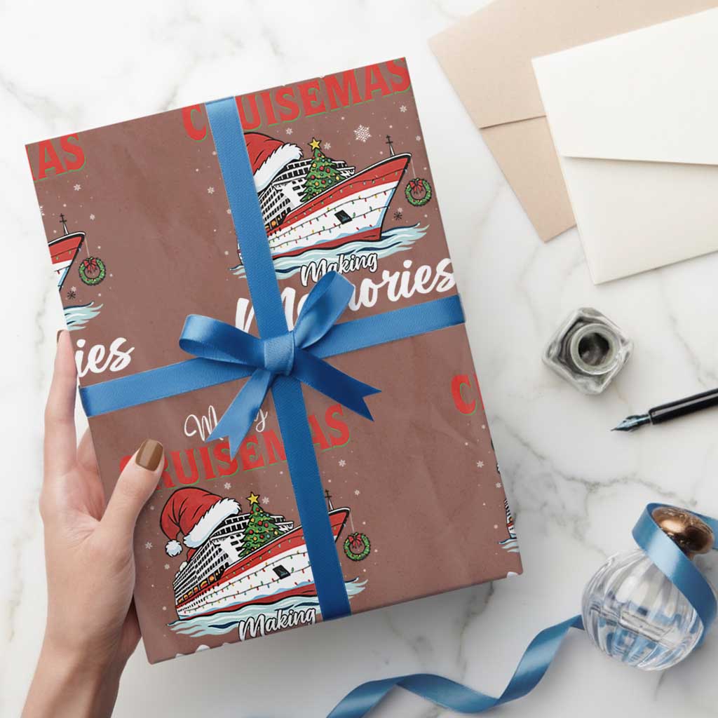 Christmas Cruise Wrapping Paper Roll Merry Cruisemas Making Memories For A Life Time - Wonder Print Shop