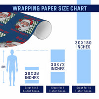 Christmas Cute Santa Big Fan Of Human Rights Gift Wrapping Paper Roll - Wonder Print Shop