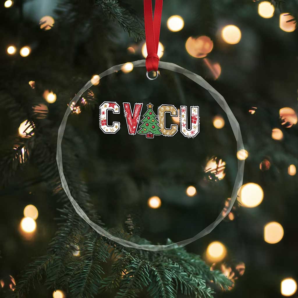 Christmas CVICU Nurse Crystal Glass Ornament Cardiovascular Intensive Care Unit Cardiac Nurse - Wonder Print Shop