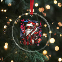 Christmas Cyberpunk Santa Crystal Glass Ornament Japanese Xmas Techwear Manga Anime - Wonder Print Shop