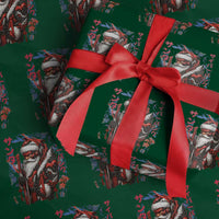 Christmas Cyberpunk Santa Wrapping Paper Roll Japanese Xmas Techwear Manga Anime - Wonder Print Shop