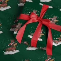 Christmas Dachshund Wrapping Paper Roll Funny Weiner Santa Hat Xmas Dog Puppy Lover - Wonder Print Shop