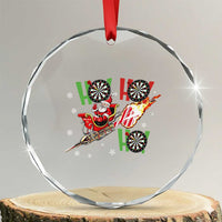 Christmas Dart Game Crystal Glass Ornament Funny Ho Ho Ho Dart Player Holiday Gift - Wonder Print Shop