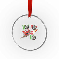 Christmas Dart Game Crystal Glass Ornament Funny Ho Ho Ho Dart Player Holiday Gift - Wonder Print Shop