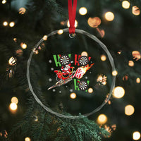 Christmas Dart Game Crystal Glass Ornament Funny Ho Ho Ho Dart Player Holiday Gift - Wonder Print Shop