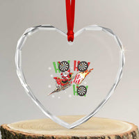 Christmas Dart Game Heart Crystal Glass Ornament Funny Ho Ho Ho Dart Player Holiday Gift - Wonder Print Shop