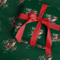 Christmas Dart Game Wrapping Paper Roll Funny Ho Ho Ho Dart Player Holiday Gift - Wonder Print Shop