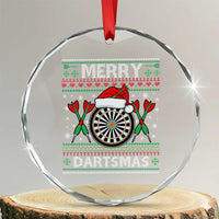 Christmas Dart Player Gift Crystal Glass Ornament Merry Dartsmas - Wonder Print Shop