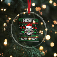 Christmas Dart Player Gift Crystal Glass Ornament Merry Dartsmas - Wonder Print Shop