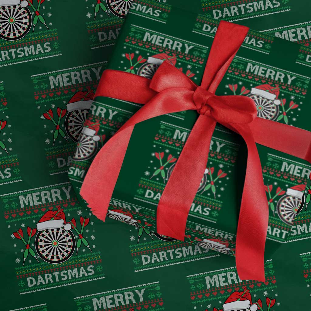 Christmas Dart Player Gift Wrapping Paper Roll Merry Dartsmas - Wonder Print Shop