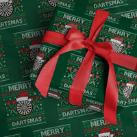 Christmas Dart Player Gift Wrapping Paper Roll Merry Dartsmas - Wonder Print Shop